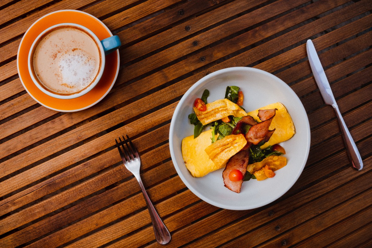 Desayuno desde arriba